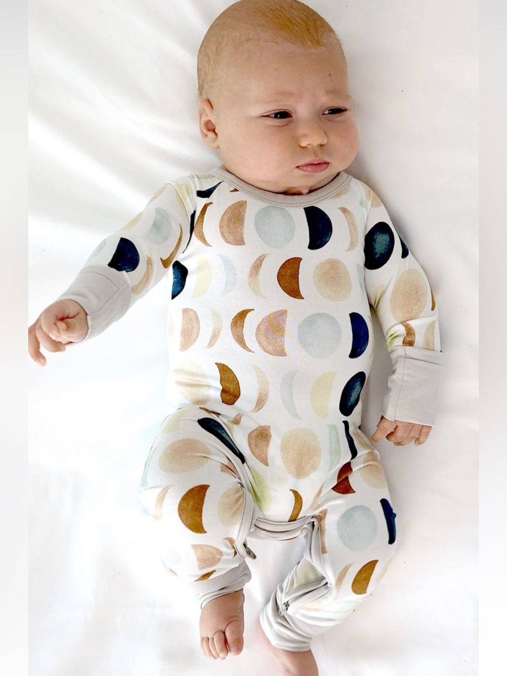 Little Sleepies Luna Neutral Crescent Zippy 3-6 months